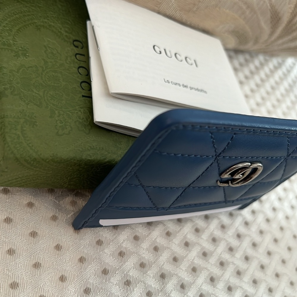 Gucci Card Case Blue 443127 : 496334 - Made in Italy - Picture 4 of 8